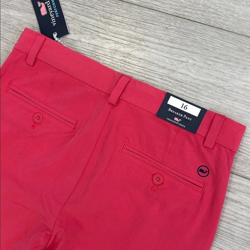 NWT Vine yards performance breaker pants sailors red pink size 16